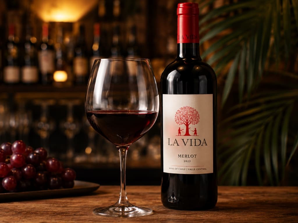 Бокал Красного Вина La Vida Merlot