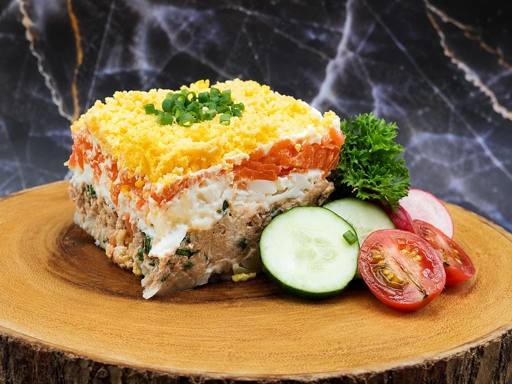 Салат мимоза с тунцом