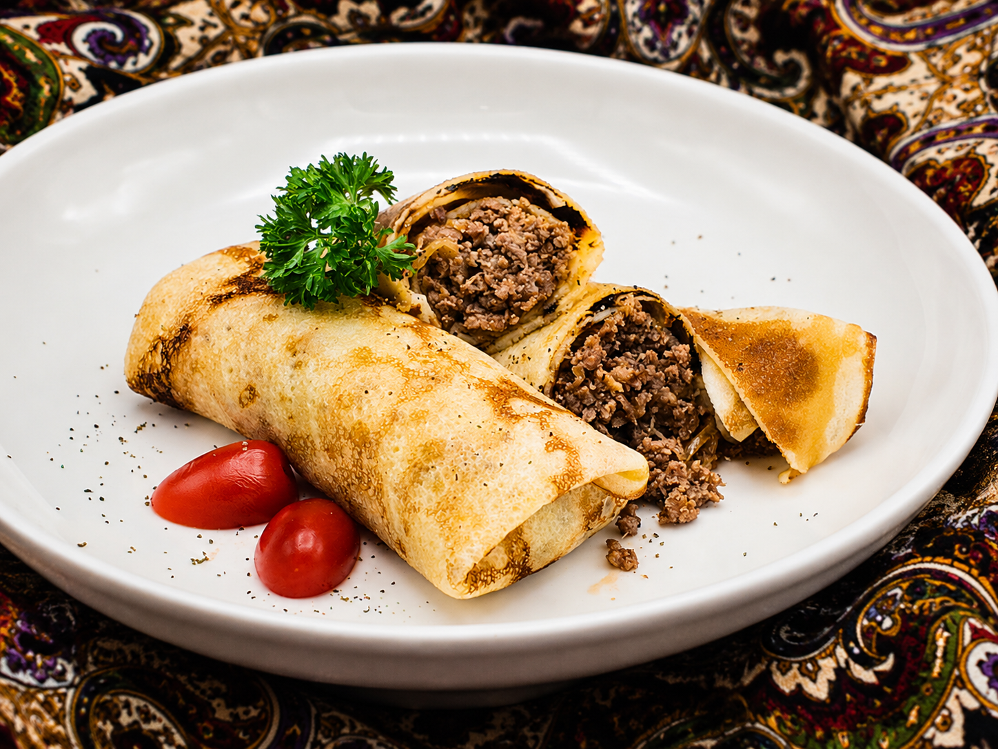 Блины с мясом